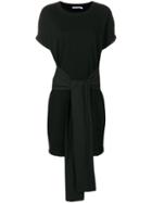 Alexander Wang Tie Waist Mini T-shirt Dress - Black
