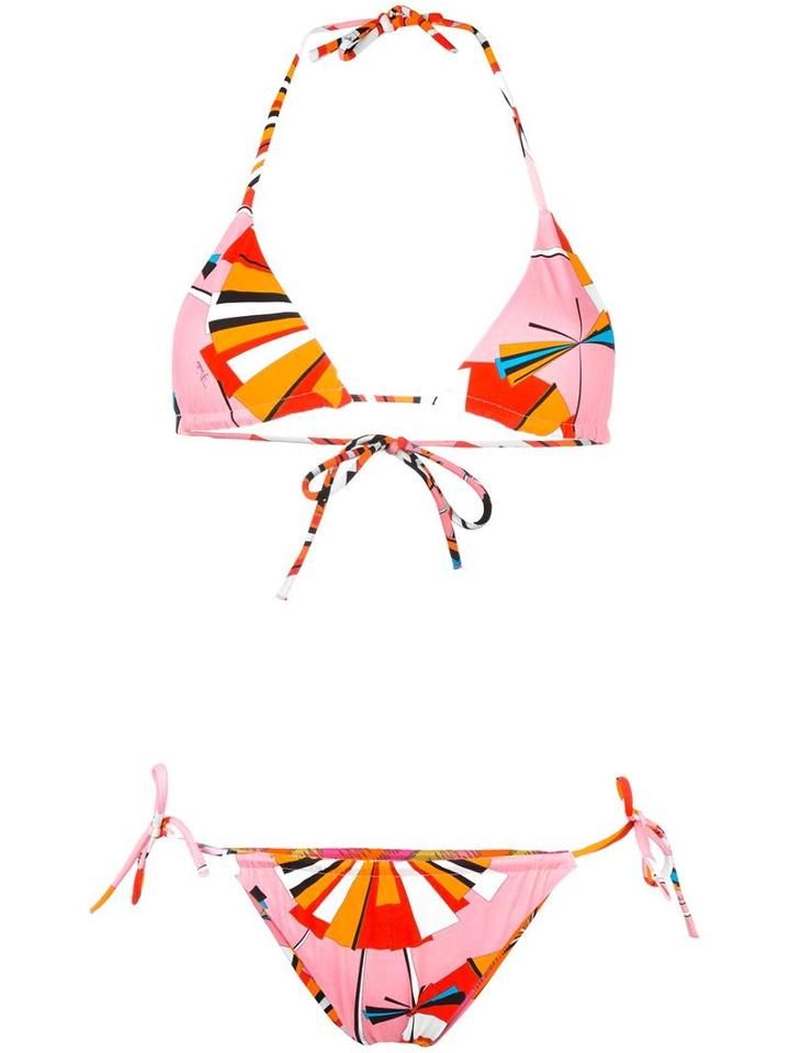 Emilio Pucci Geometric Print Bikini, Women's, Size: 44, Polyester/spandex/elastane