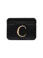 Chloé Black C Ring Leather Cardholder