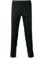 The Kooples - Cropped Trousers - Men - Cotton/lamb Skin/polyester - M, Black, Cotton/lamb Skin/polyester