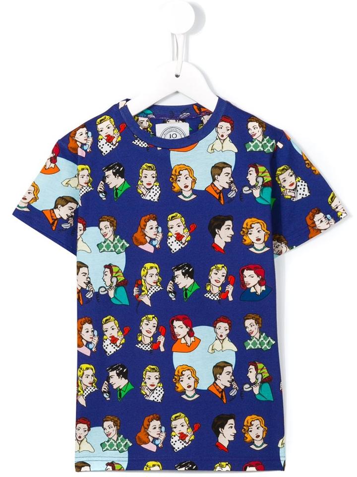 10x10 An Italian Theory Kids Faces Print T-shirt