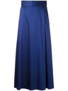 H Beauty & Youth. 'tuck Maxi' Skirt, Women's, Size: Medium, Blue, Nylon/polyurethane/acetate/cupro