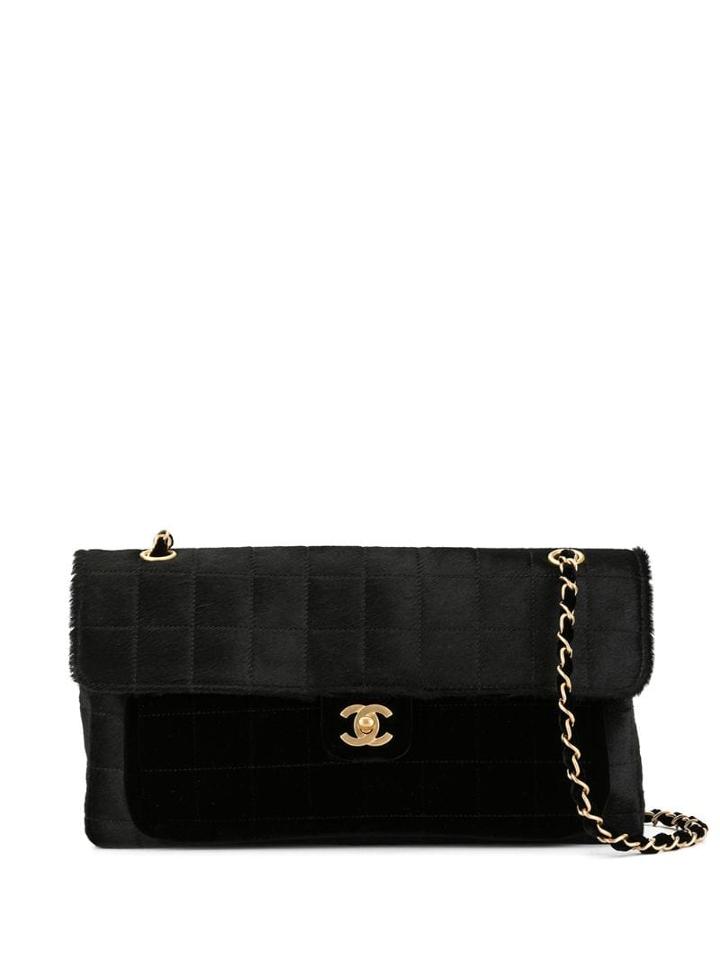 Chanel Pre-owned Choco Bar Shoulder Bag - Black
