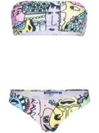 Ellie Rassia Grand Hotel Print Strapless Bikini - Multicolour