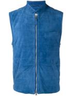 Eleventy Lightweight Horizontal Stitch Gilet - Blue