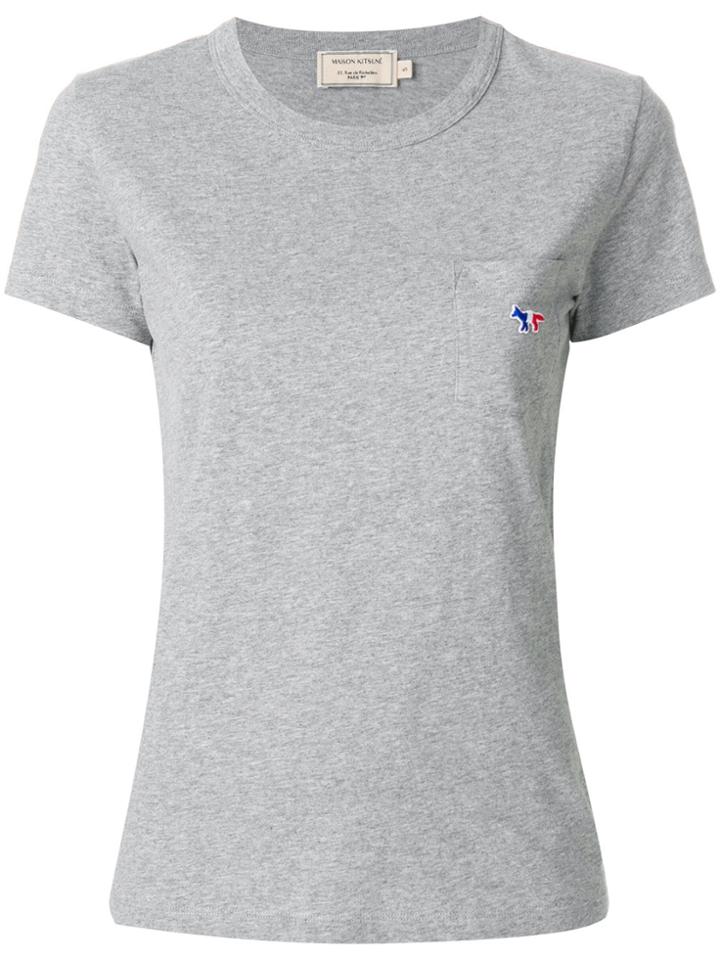 Maison Kitsuné Logo Chest Pocket T-shirt - Grey