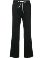Miu Miu Side Striped Cropped Track Pants - Black