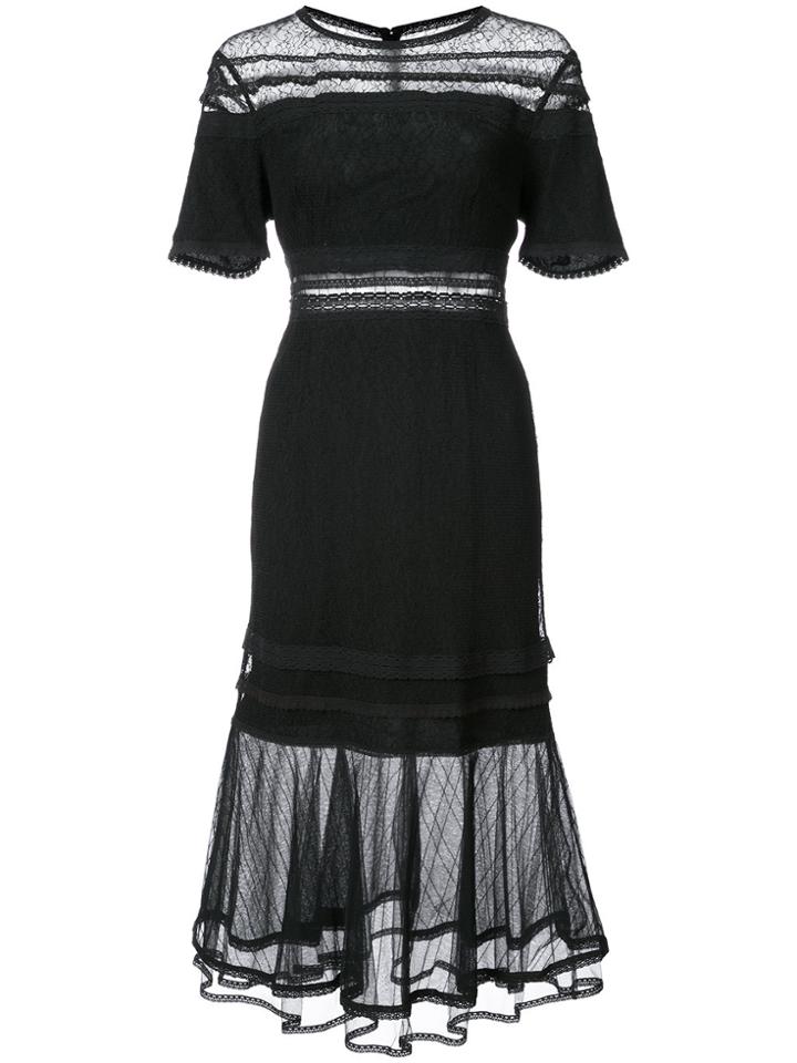 Jonathan Simkhai Sheer Panel Dress - Black