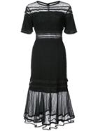 Jonathan Simkhai Sheer Panel Dress - Black