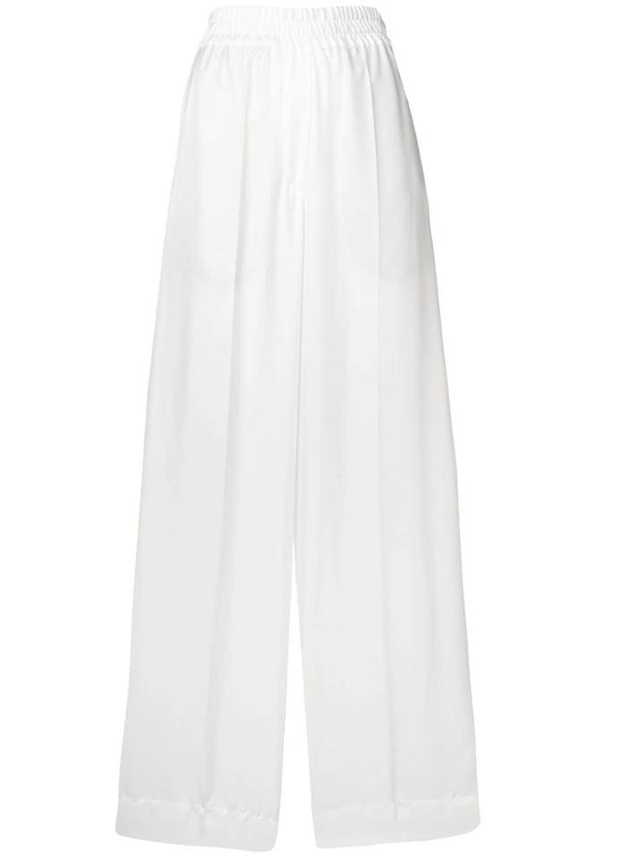 Brunello Cucinelli High Waisted Palazzo Trousers - White