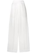 Brunello Cucinelli High Waisted Palazzo Trousers - White
