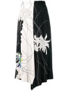 Y's Two-tone Print Trousers - Black