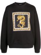 Versace Dragon Print Sweatshirt - Black