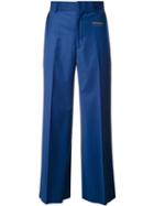 Theatre Products Tailored Straight Cropped Trousers, Women's, Blue, Polyester/wool/polyurethane