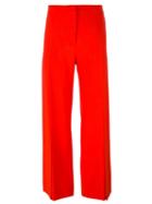 Cédric Charlier Wide Leg Trousers, Women's, Size: 44, Red, Virgin Wool/other Fibers
