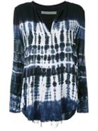 Raquel Allegra - Henly Twill Tie-dye T-shirt - Women - Rayon - 2, Blue, Rayon