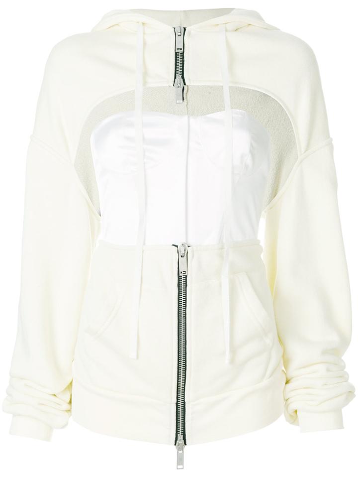 Unravel Project Cut-out Corset Jacket - White