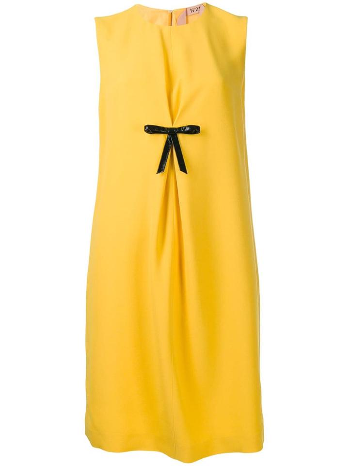 Nº21 Bow Front Shift Dress - Yellow