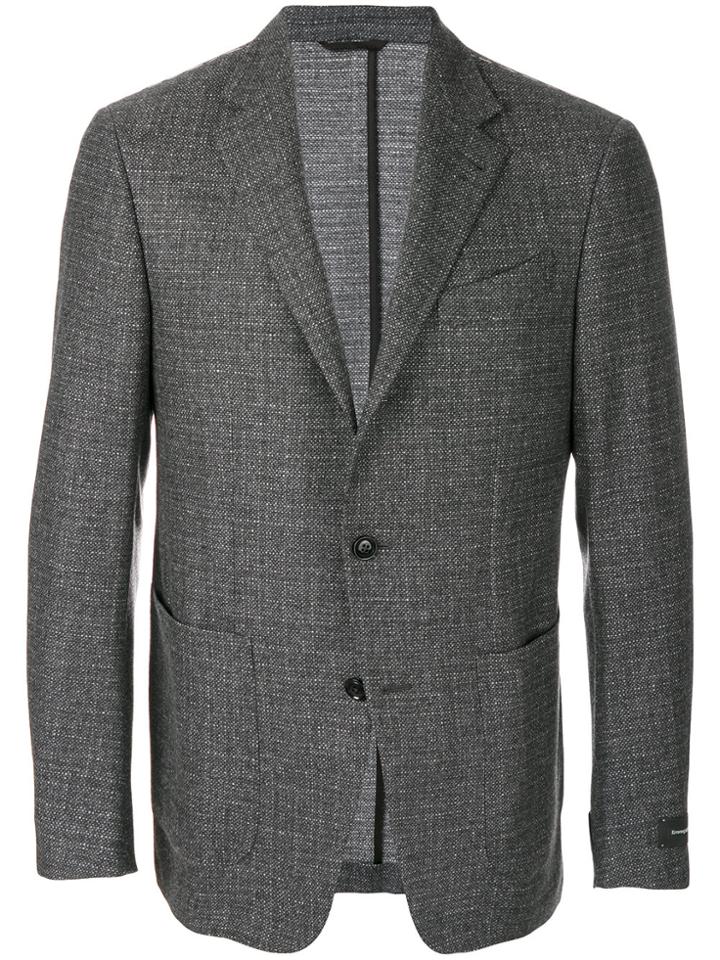 Ermenegildo Zegna Fitted Suit Jacket - Grey