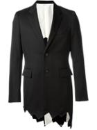 Comme Des Garçons Homme Plus Zigzag Hem Blazer, Men's, Size: M, Black, Polyester/cotton