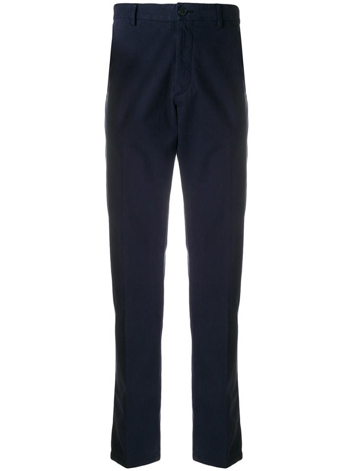 Z Zegna Fitted Tailored Trousers - Blue