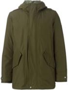 Woolrich Hooded Jacket, Men's, Size: Xxl, Green, Cotton/nylon/polyester