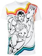 Iceberg Superman Print T-shirt, Men's, Size: Small, White, Cotton