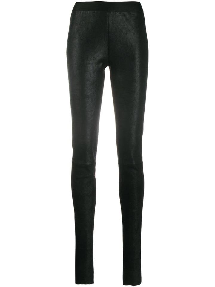 Ann Demeulemeester Leather Leggings - Black