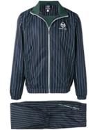 Andrea Crews Striped Two Piece Suit - Blue