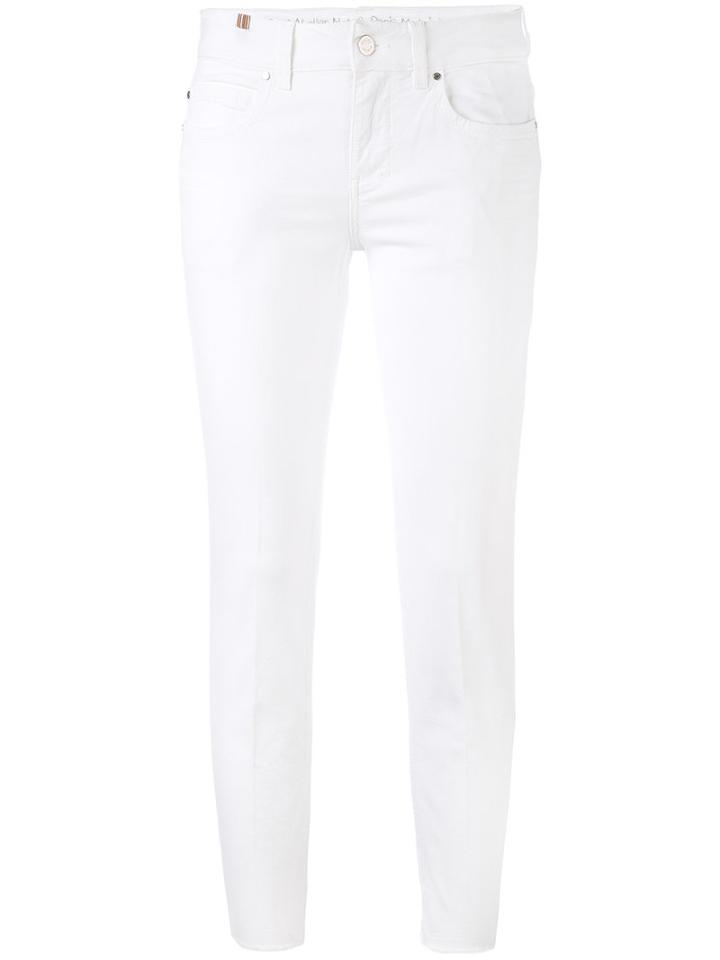 Notify - Capri Canvas Jeans - Women - Cotton/spandex/elastane - 30, White, Cotton/spandex/elastane