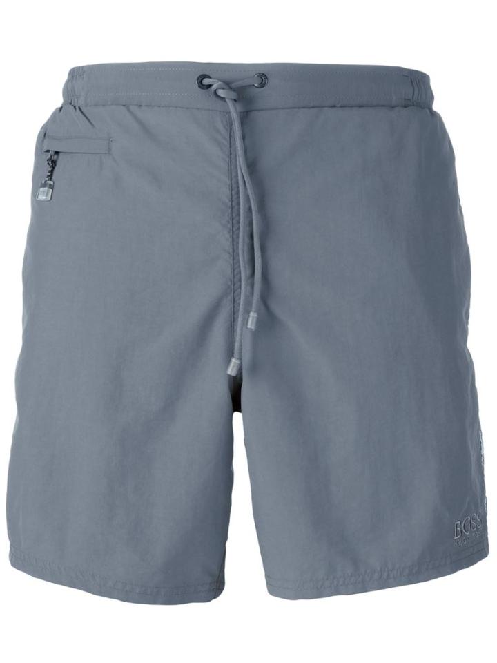 Boss Hugo Boss Side Stripe Swim Shorts, Men's, Size: Xl, Grey, Polyamide/polyester