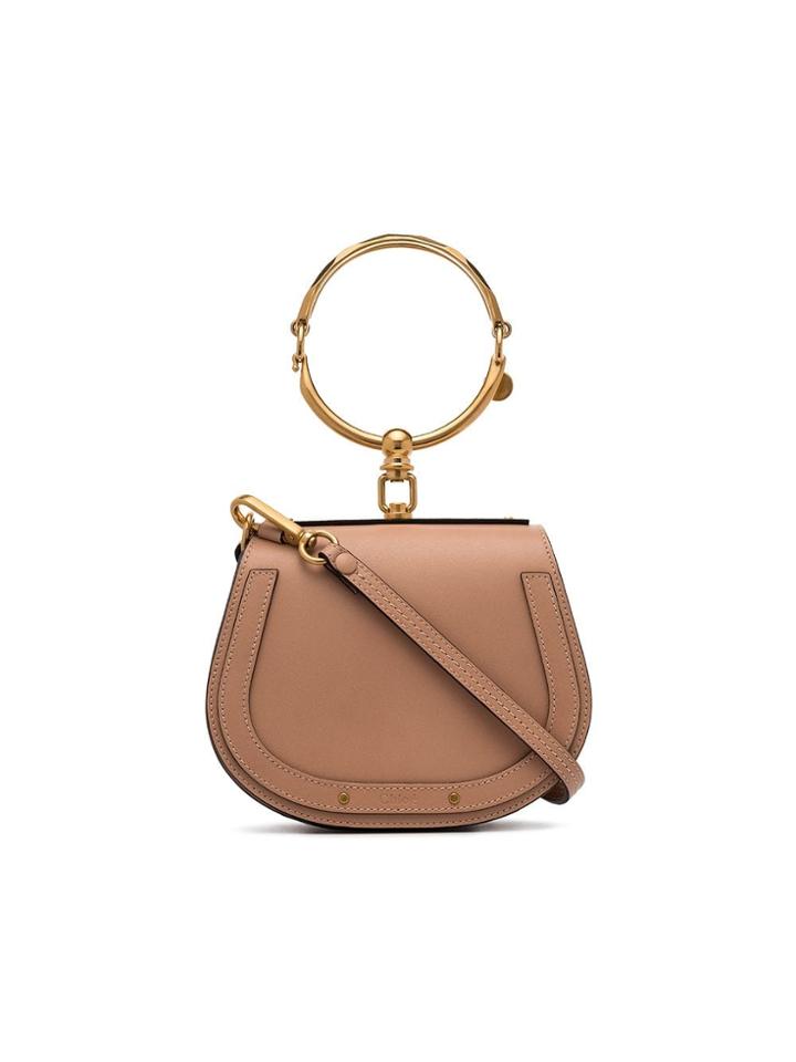 Chloé Nile Mini Leather Bracelet Bag - Neutrals