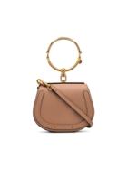Chloé Nile Mini Leather Bracelet Bag - Neutrals
