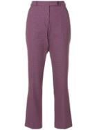 Etro Patterned Bootcut Cropped Trousers - Pink & Purple