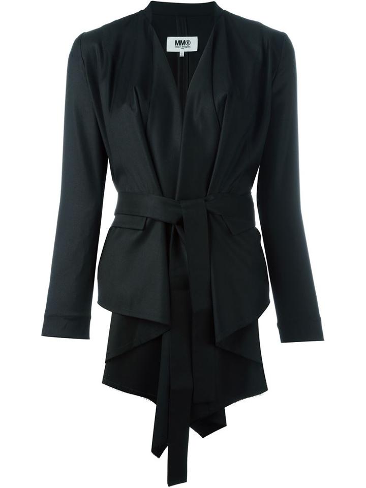 Mm6 Maison Margiela Draped Open Front Jacket