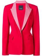 Pinko Contrast Lapel Blazer - Red