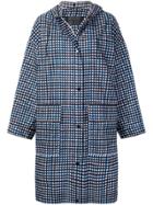 Christian Wijnants Chizu Checked Raincoat - Blue