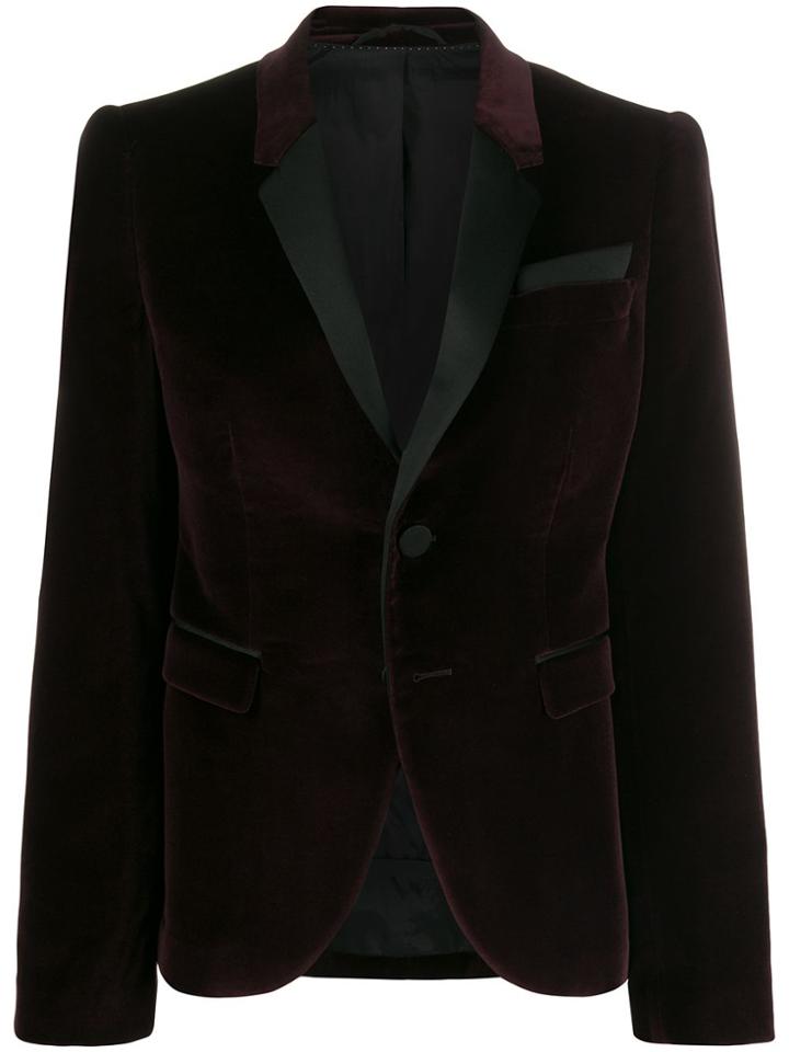 Neil Barrett Velvet Tuxedo Jacket - Red