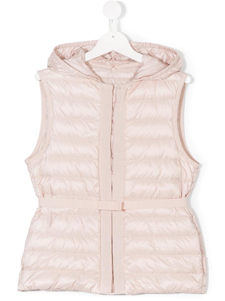 Moncler Kids Hooded Padded Gilet - Pink & Purple