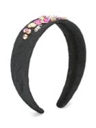 Dolce & Gabbana Kids Crystal Embellished Lace Headband, Girl's, Black