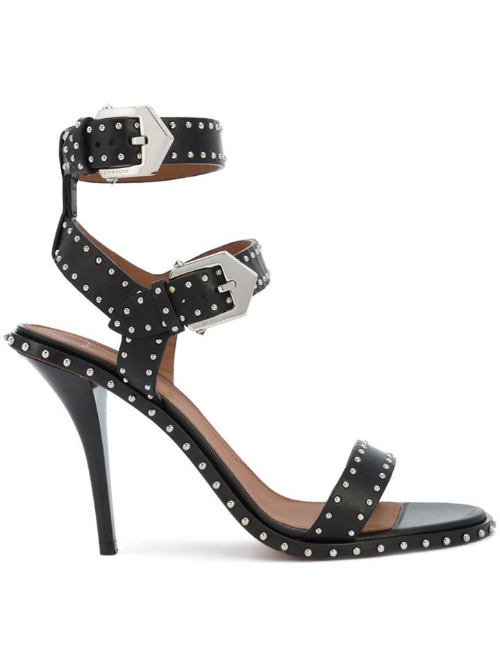 Givenchy Studded Buckle Strap Sandals - Black
