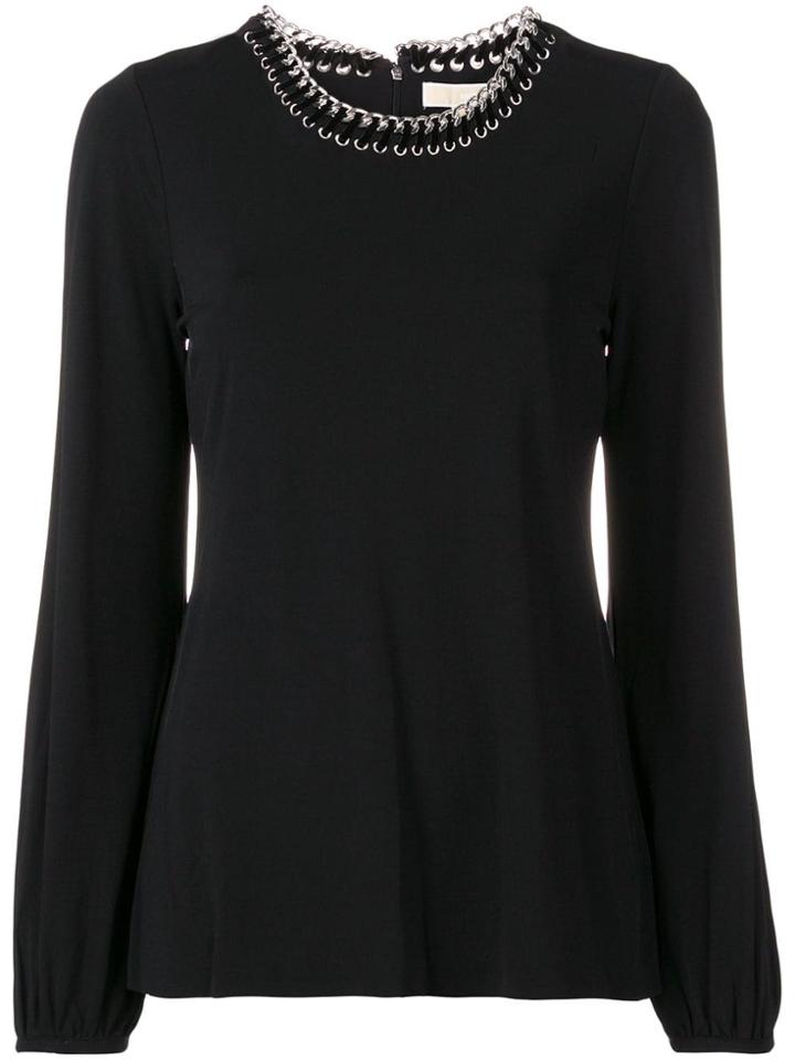 Michael Kors Collection Chain Neck Blouse - Black