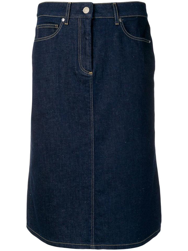 Calvin Klein Denim Pencil Skirt - Blue