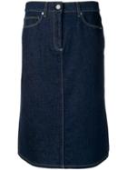 Calvin Klein Denim Pencil Skirt - Blue