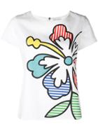 Mira Mikati - Floral T-shirt - Women - Cotton - 36, Women's, White, Cotton