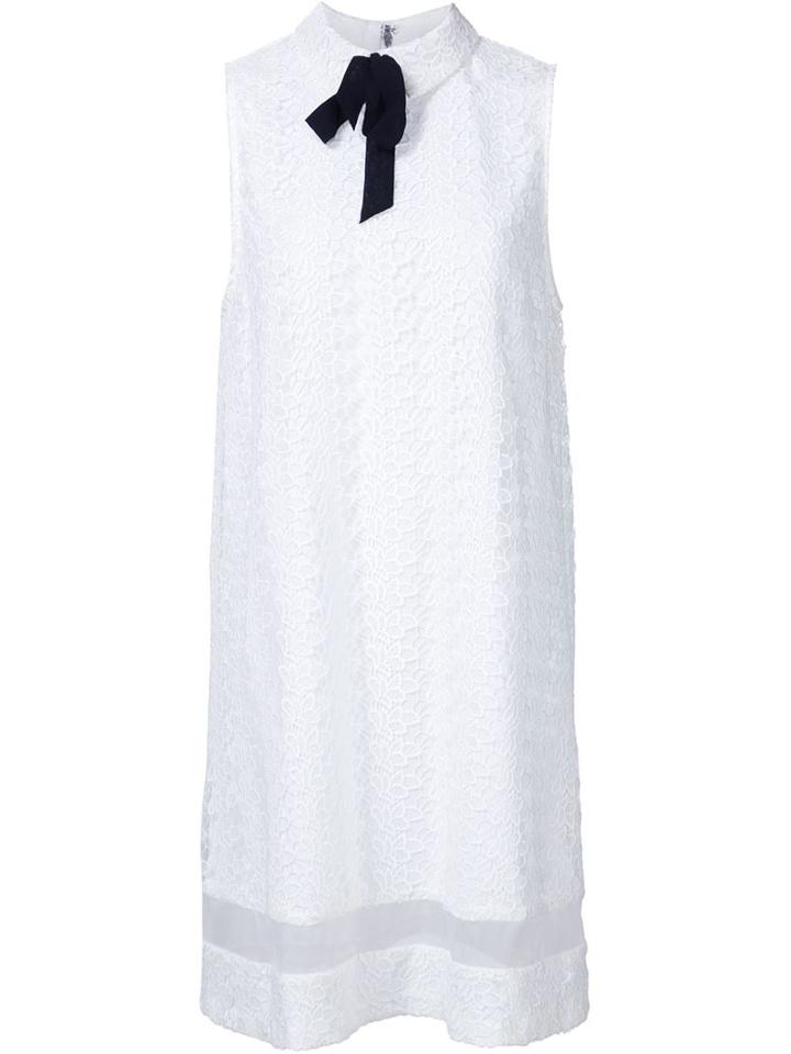 Alice+olivia Embroidered Dress, Women's, Size: Large, White, Polyester/spandex/elastane