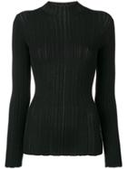Acne Studios Slim Fit Ribbed Sweater - Black