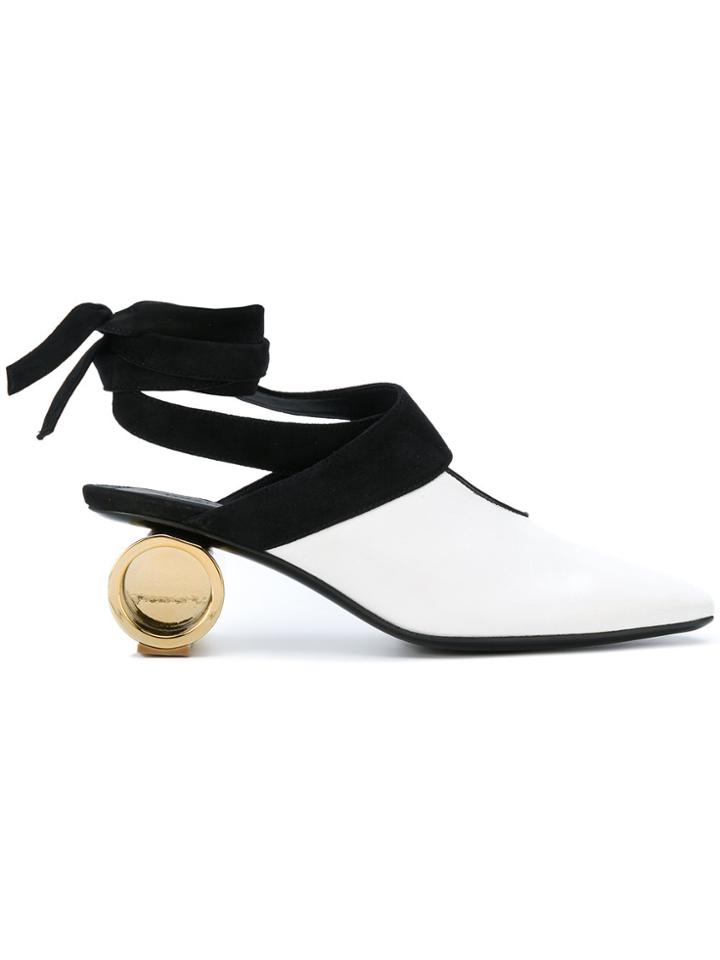 Jw Anderson Cylinder Heel Ballet Mules - White