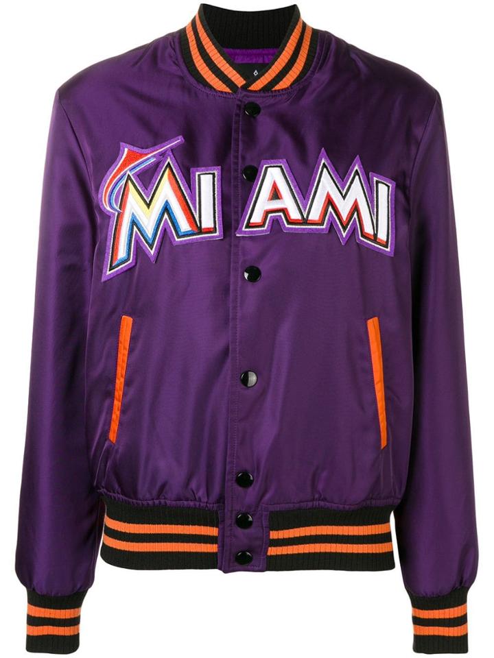 Marcelo Burlon County Of Milan Miami Bomber Jacket - Pink & Purple