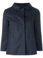 Herno Button-down Jacket, Women's, Size: 44, Blue, Cotton/polyurethane